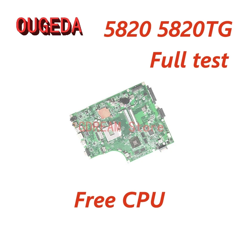 OUGEDA DAZR7BMB8E0 MB.PTN06.001 MBPTN06001 Mainboard for Acer aspire 5820 5820TG Laptop Motherboard HD5650 Graphic Free CPU HM55