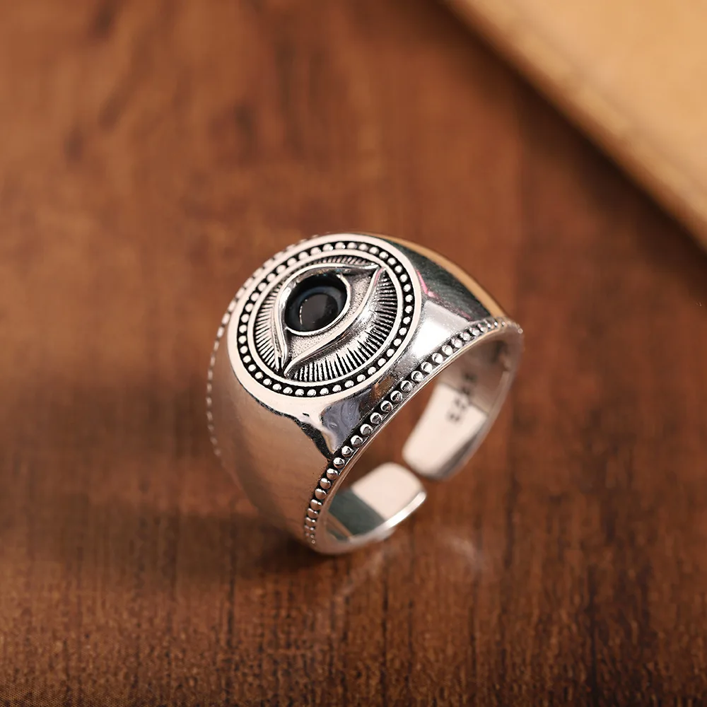 925 Sterling Silber Ring Verstellbar Vintage Kreativ für Männer Frauen Schöner Ring Mode Hochzeitsschmuck Party Damenring – Detail 2