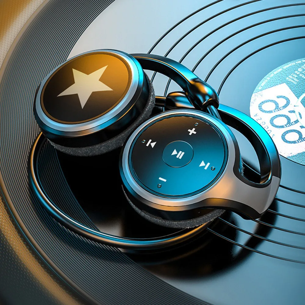 ممتاز! سماعات بلوتوث صغيرة A23 ملفوفة حول الرأس - سماعة رأس رياضية صغيرة لاسلكية، عمر بطارية 12 ساعة، أزرق