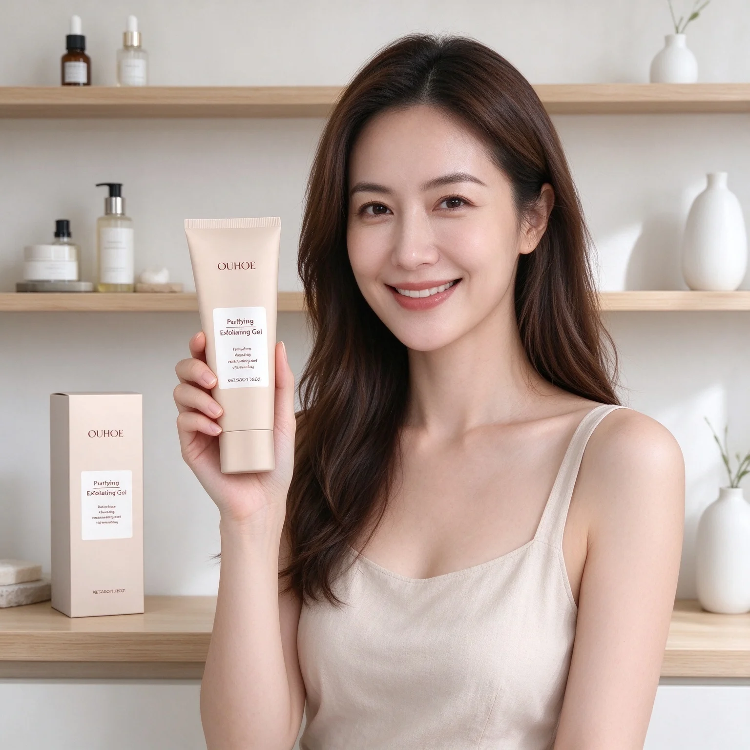 Ouhoe Purifying Exfoliating Gel Removal Blackhead Brightening Gentle Cleansing Skin Remove Dead Skin Face Exfoliating Gel 50g