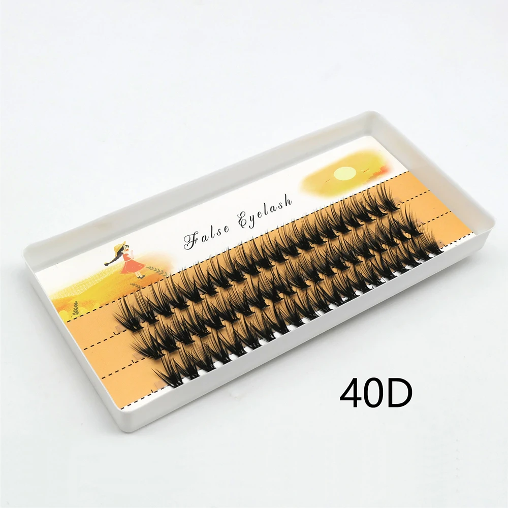 60 Bundles/box Natural Mink Eyelashes C/D Curl Individual Lash Extensions 40D/50D Cluster Lashes Makeup tool Lashes Cilia