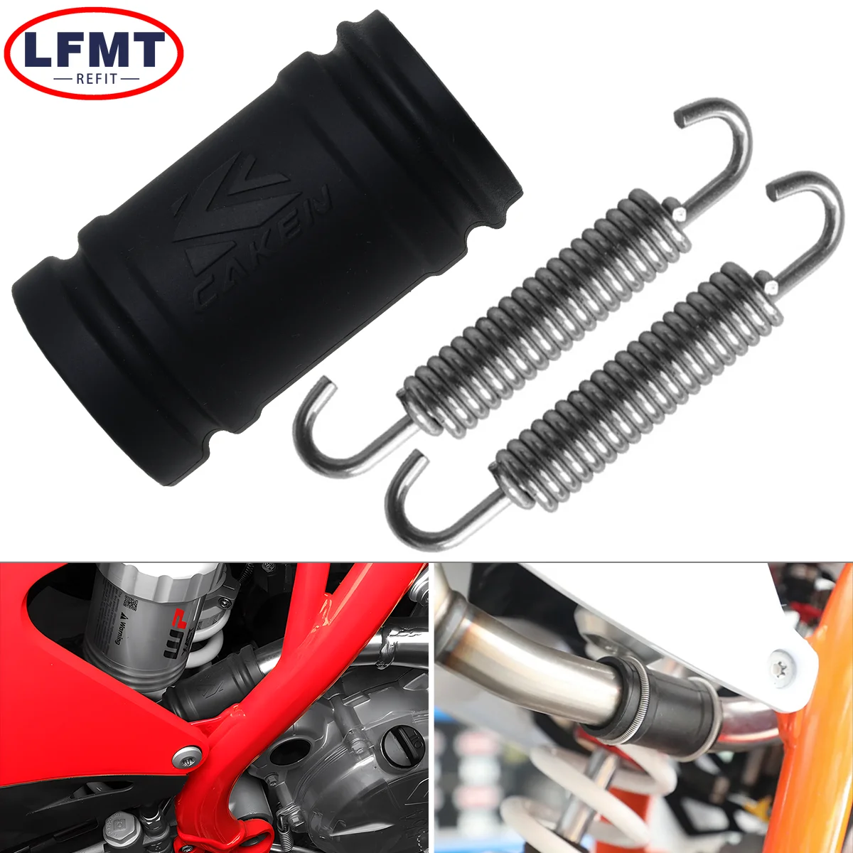 

For KTM EXC SX XC XCW TPI 250 300 Motocross Exhaust Coupler Tailpipe Rubber Seal Cover Kit For Husqvarna TC TE TX TX i 2017-2023
