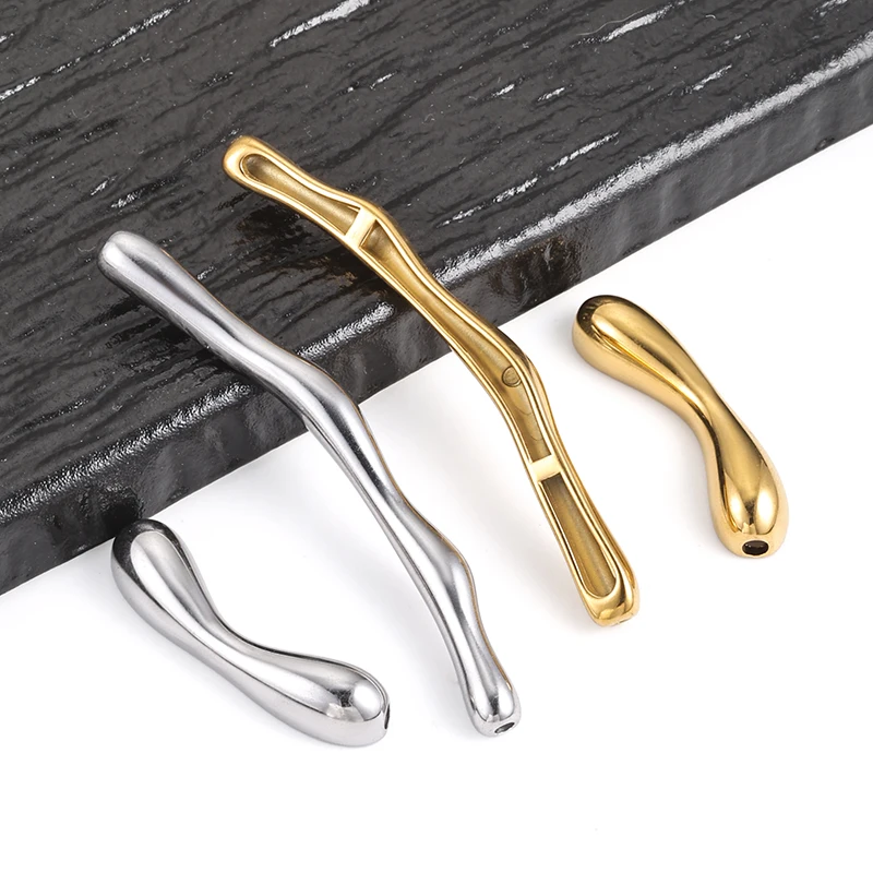 Stainless Steel Antler Shape Spacer Beads DIY Accessories For Bracelet Necklace Handmade Jewelry Making Findings