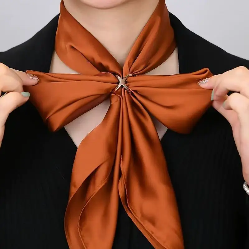 X-Shaped Scarf Clips - Elegant Silk Scarf Buckle Rings for Shawl T-Shirt Hem, Multi-Functional Fashion Accessories for Women view 3