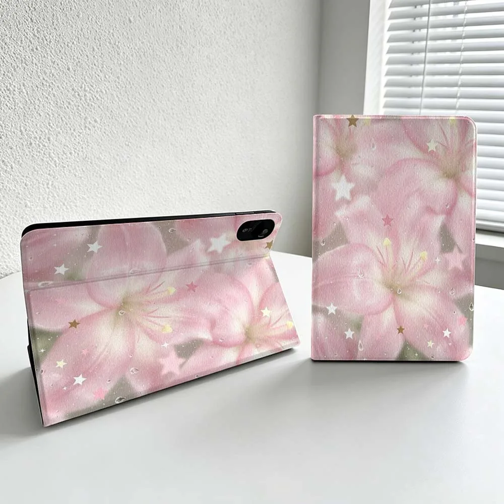 Pink Floral Pattern For Xiaomi Redmi Mi Pad 8 7 6 5 4 2 SE K Pro Max Ultra Poco Pad Soft Inch Tablet Case Cover