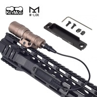 Mlok Keymod Picatinny Rail Mount SureFire M600 M300 Airsoft Weapon Scout Light Flashlight Pressure Pad Switch Accessories