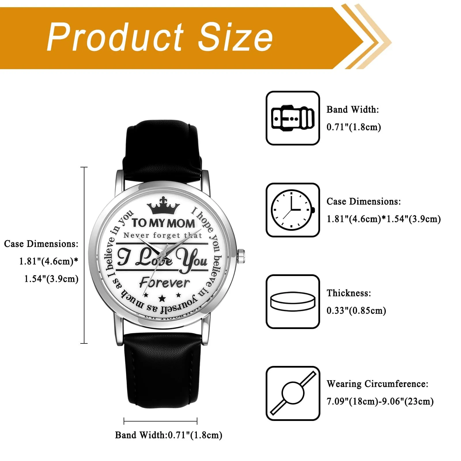 TO MY MOM I Love You Womens PU Leather Quartz Wrist Watches Gift for Mother Luxury Elegant Fashion Ladies Female Clock