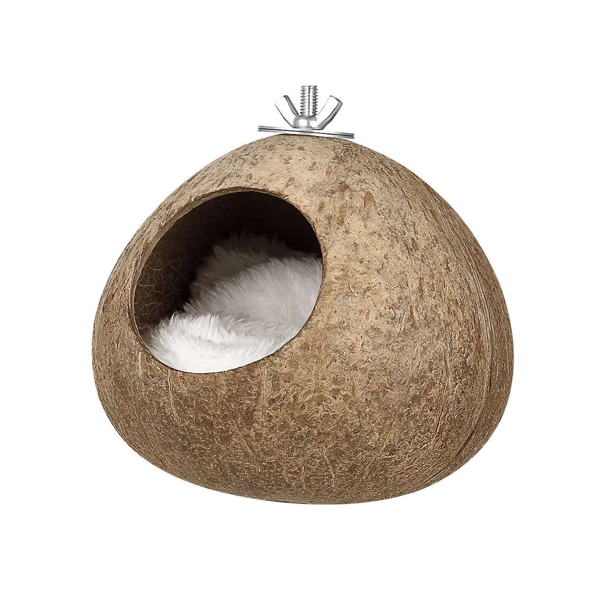 

Parrot Bird Nest Coconut Shell Design Durable Safe for Small Birds Hanging Home Breeding Coconuts Sleep