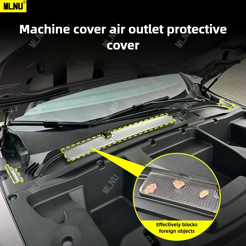 Immagine 3: Protezione per Cofano con Canale d'Acqua Adatta per Guida a Destra e Sinistra per Accessori Xpeng G6 2025 2026 Previene la Presenza di Detriti Acciaio Inossidabile Adesivo Durevole