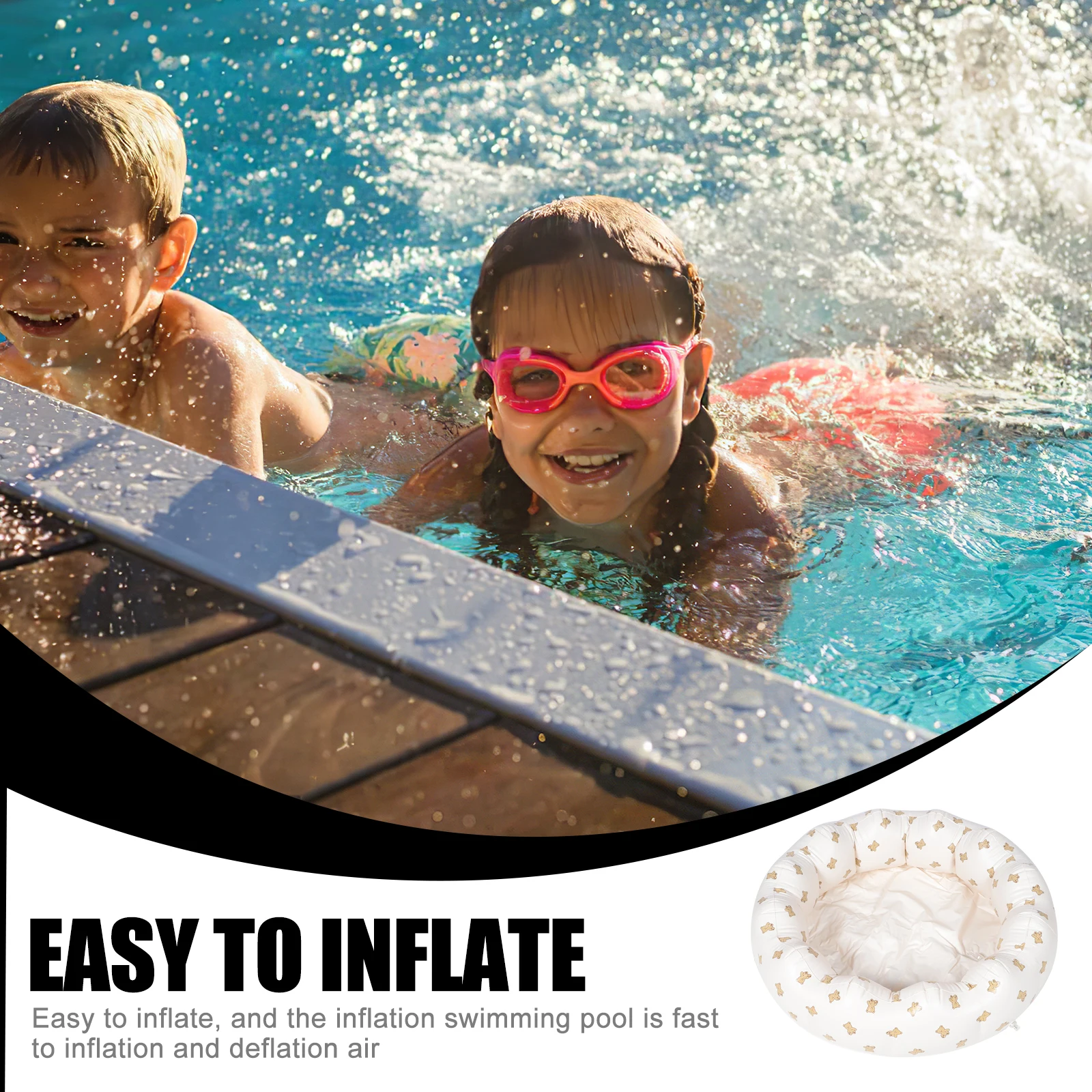 

Inflatable Petal Pool Tub Bath for Babies Bathtub Swimming Summer Toddler Beach