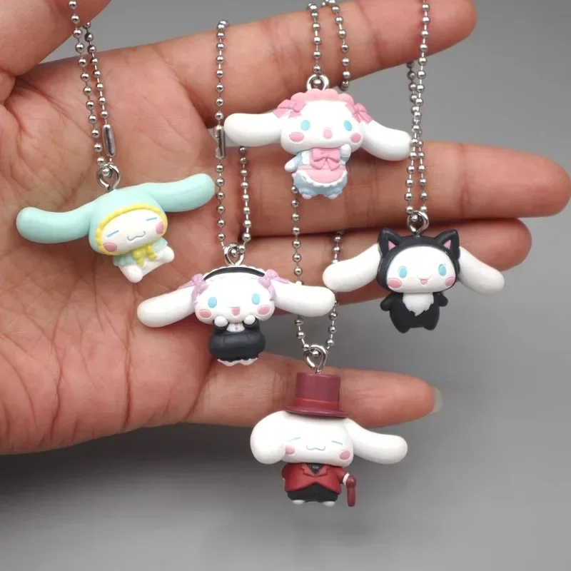 Кавайная Sanrio Cinnamoroll капсула яйцо экшн-фигурка Косплей горничная набор подарок брелок DIY патч Милая модель игрушки подарок для детей