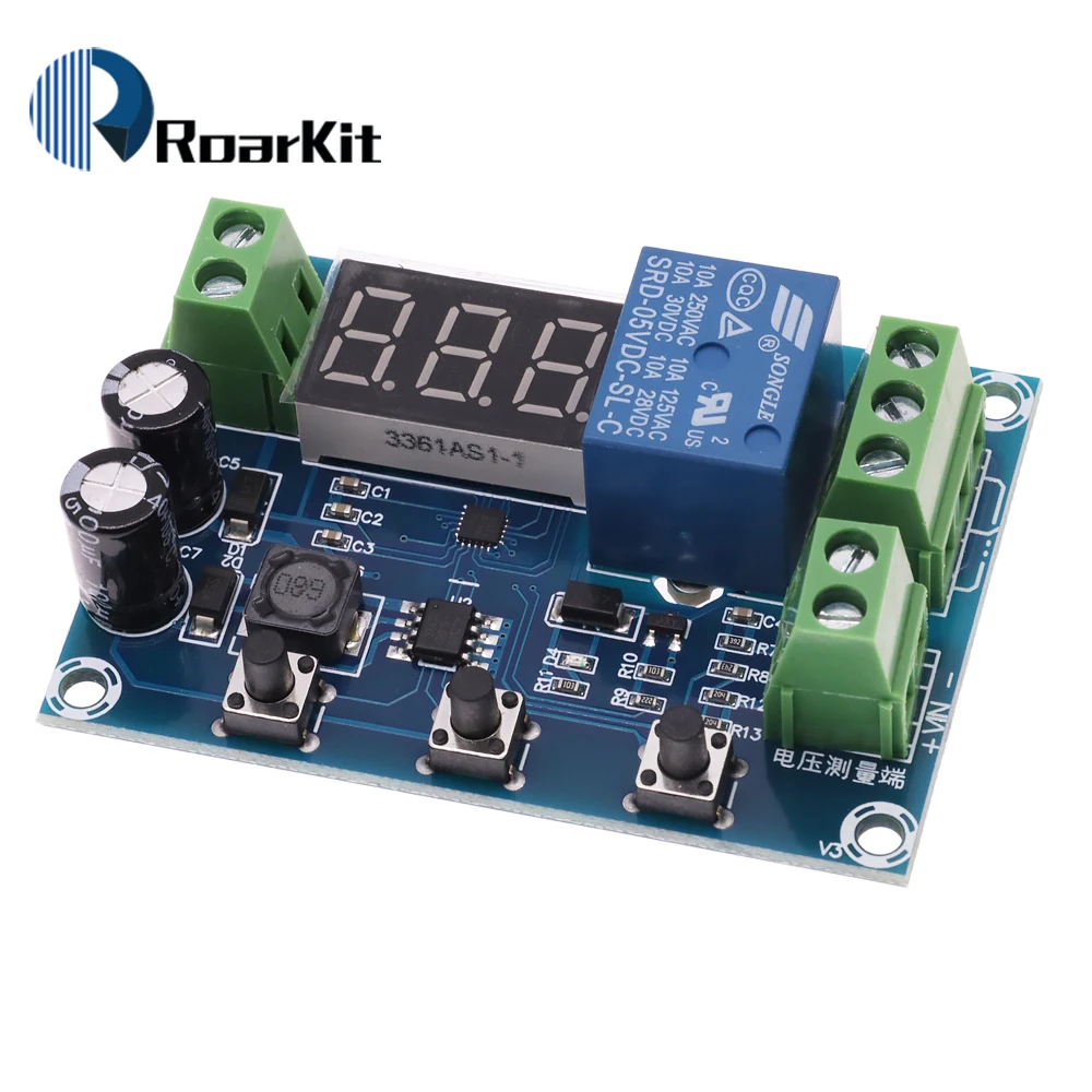 XH-M608 Battery Charge Discharge Module DC 6-40V Integrated Voltmeter Undervoltage Overvoltage Protection Timing Discharge Board