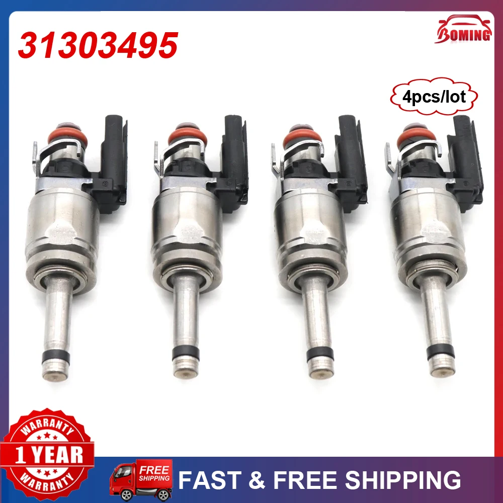 4Pcs New Car Fuel Injector Nozzle 31303495 Fits For Volvo S60 S80 V60 V70 XC60 XC70 2.0L Turbo 2014-2015