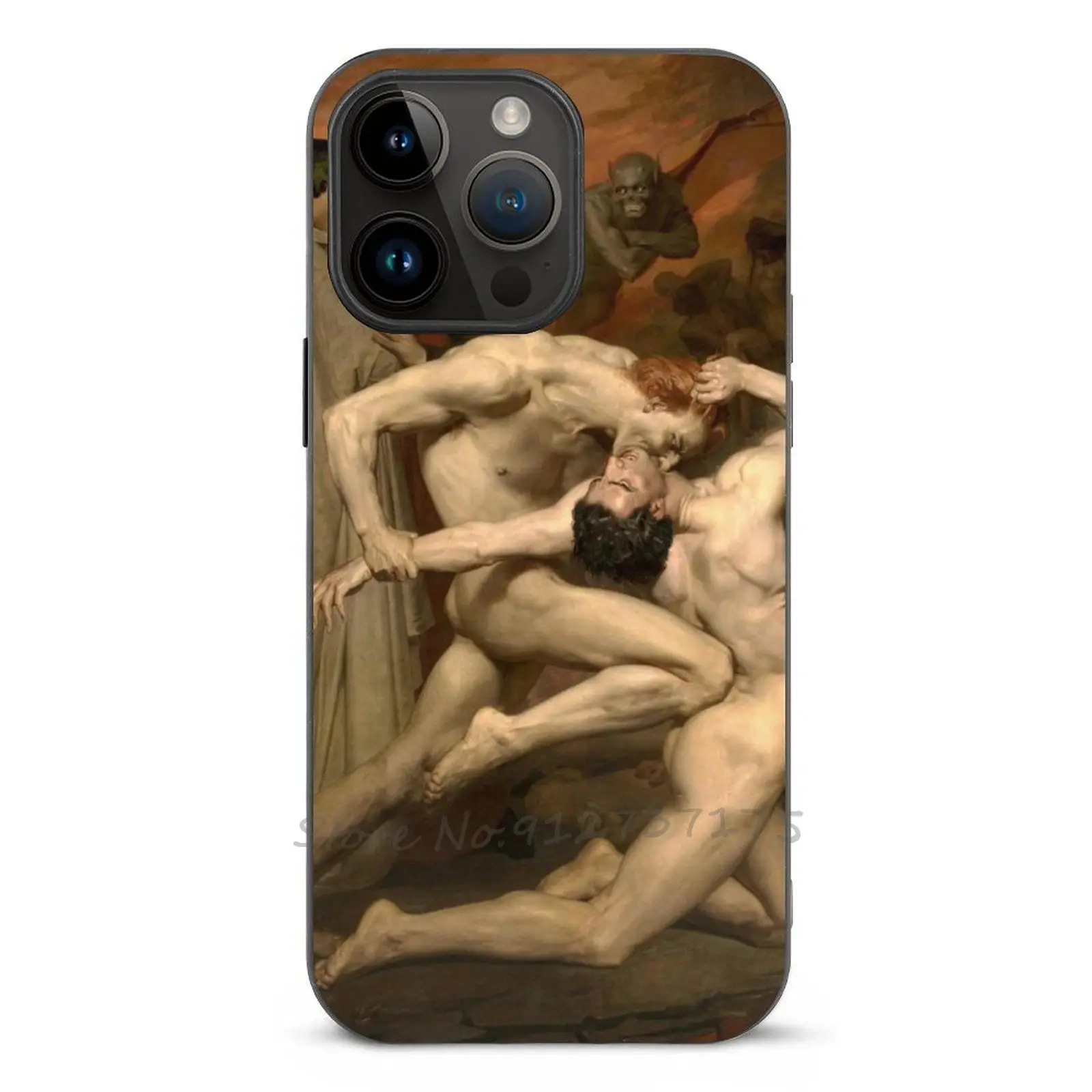 Dante And Virgil-William-Adolphe Bouguereau Phone Case For Iphone 16 15 14 Pro Max 13 12 Mini 11 Xr 7 8 Plus Clear Soft