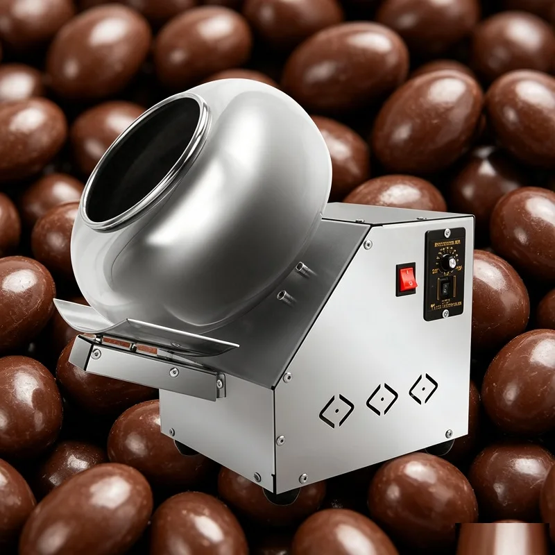 Multifunctional Sugar Coating Pan Machine Automatic Nut Chocolate Polishing Machine Candy Pill Sugar Film Coating Equipment