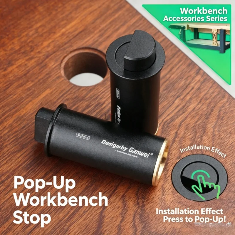 Pop‑up Bench Quick Release Woodworking Stop Block Desktop Locator Block Professional Wood Table Accessory for Clamping Workpiece