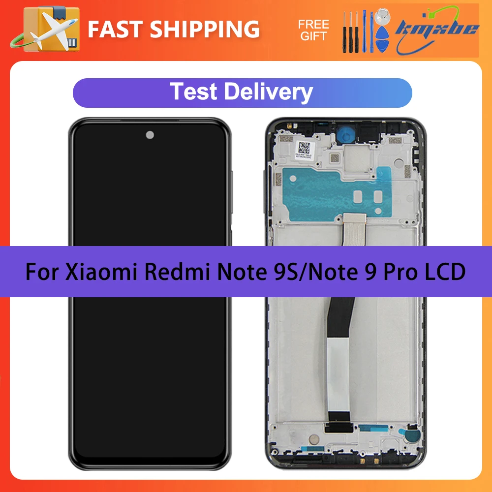 

6.67" LCD For Xiaomi Redmi Note 9S Display Touch Screen Digitizer Assembly Replacement For Redmi Note 9 Pro M2003J6A1G LCD