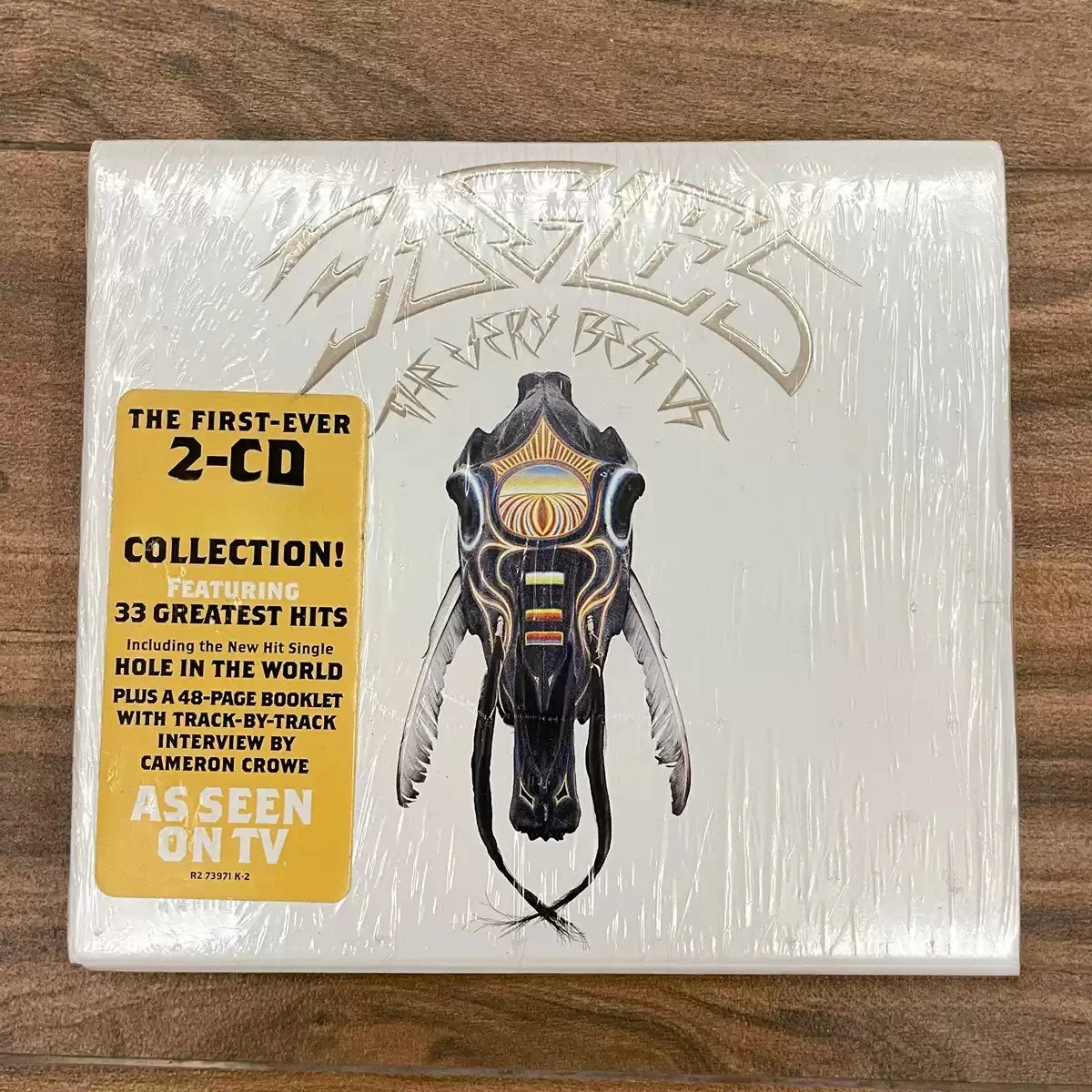 

Classic American Rock Compilation CD Western-Style Cow Skull Illustration Cover 70s Country Rock Collectible Audio Disc
