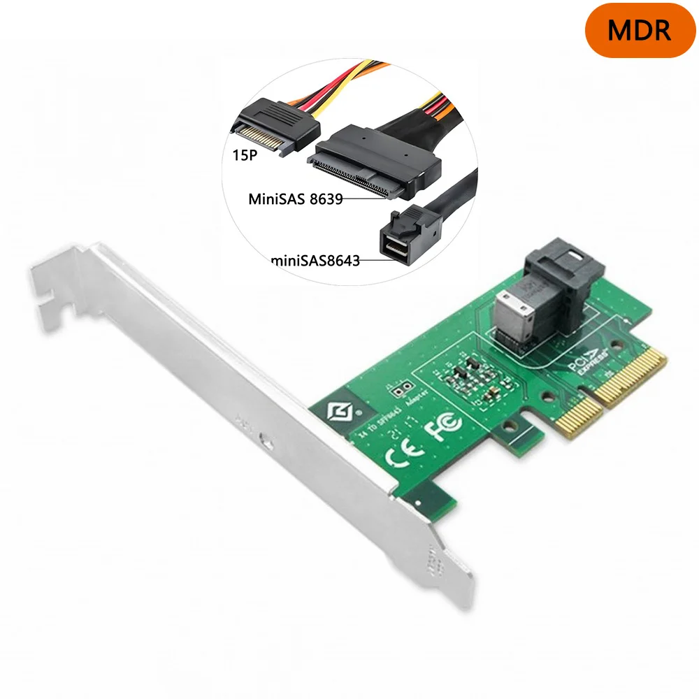 Карта адаптера U.2 PCI-E 3.0 Express 4X — SFF-8643 для SSD PCIe NVMe U.2 на материнской плате SSD 750 p3600 p3700