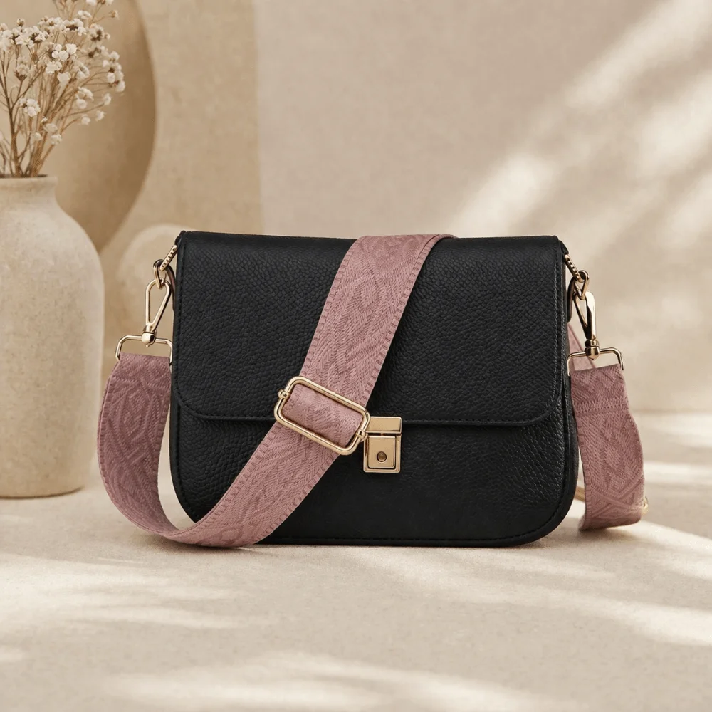 Adjustable Bag Replacement Strap Metal Clasps Jacquard Canvas Shoulder Strap Thickened Detachable Universal Shoulder Sling