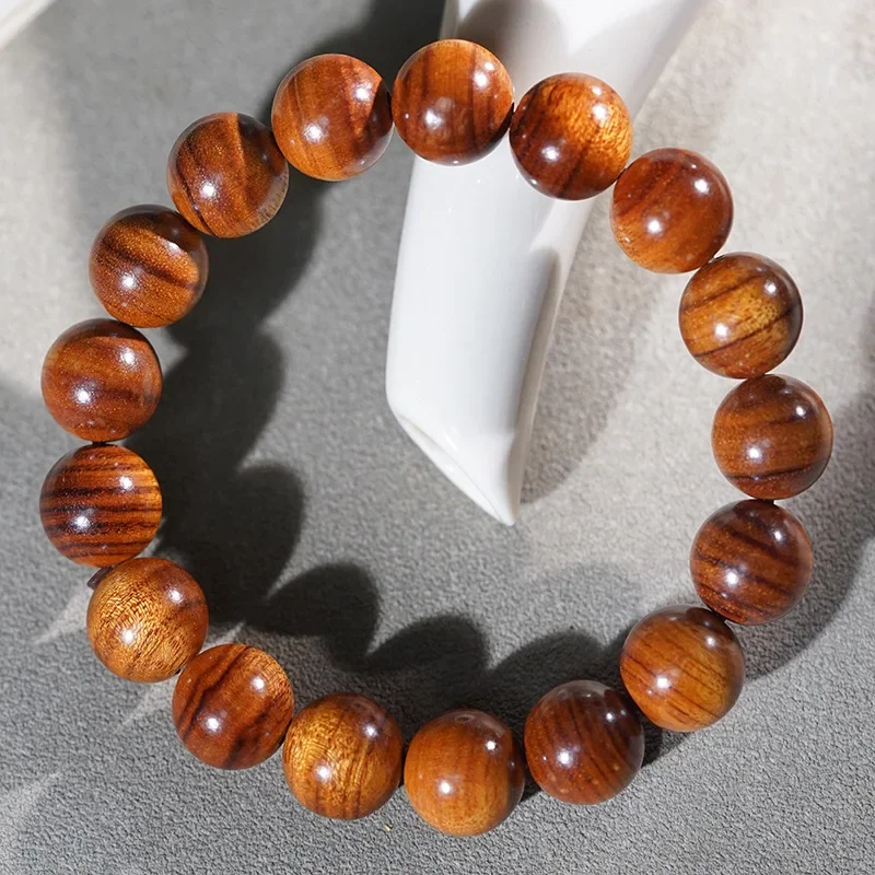 

Huanghuali Single Circle Bracelet 12mm Buddha Bead Men's and Women's Lucky Bracelet, Ethnic Style Fashion Jewelry