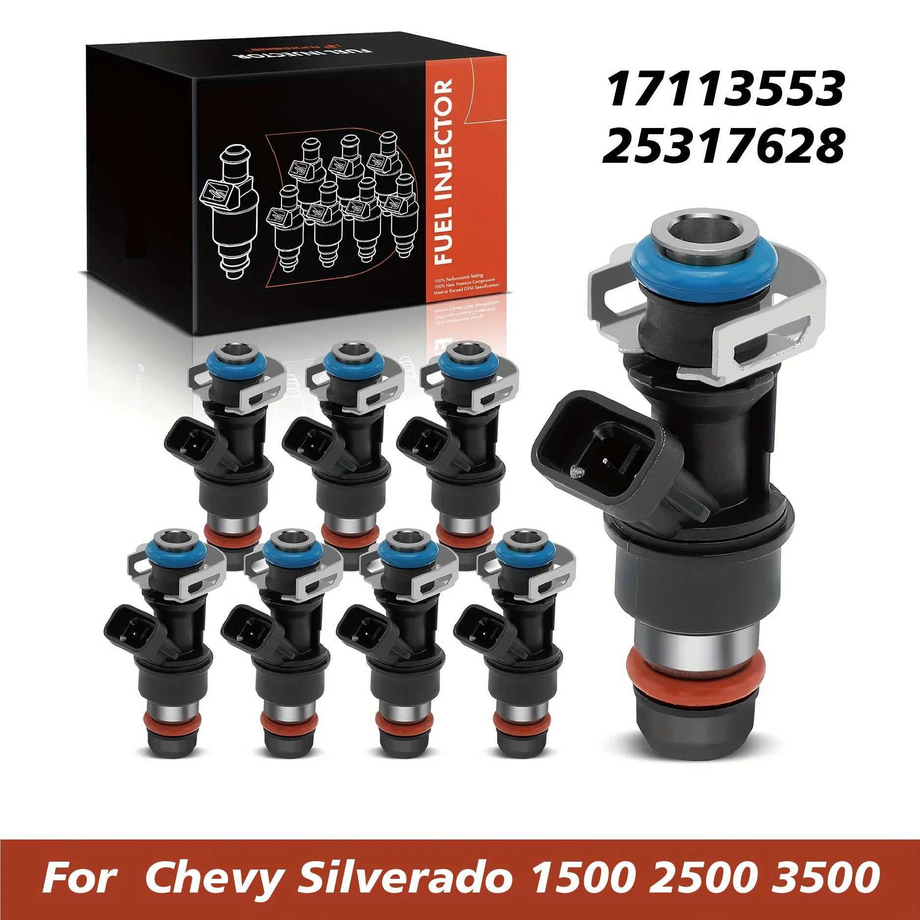 8x Zamienniki Wtryskiwaczy Paliwa Do Delphi 99-07 GM Chevy GMC 4.8L 5.3L 6.0L 25317628