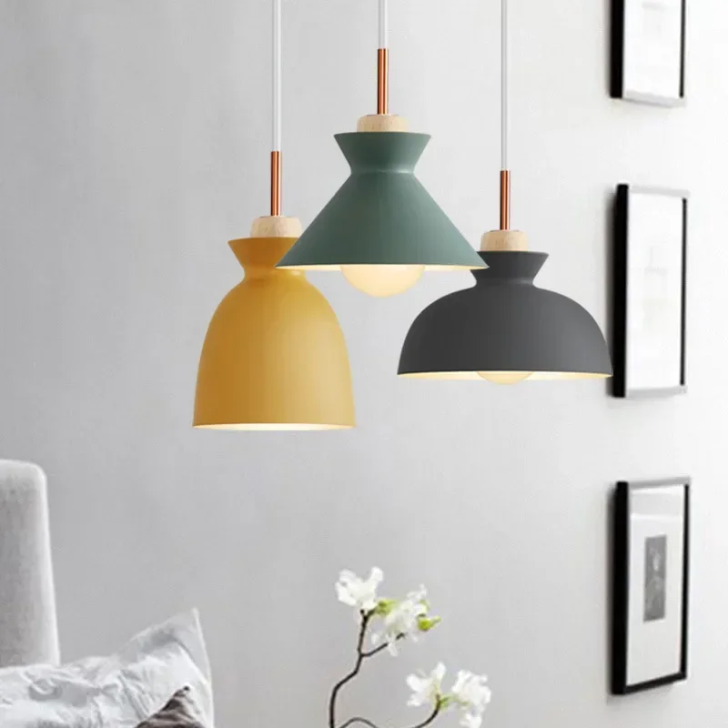 

Pendant Light Nordic Modern LED Chandelier Minimalist Designer Living Room Dining Room Bar Bedroom Study Cafe Color Macaroon