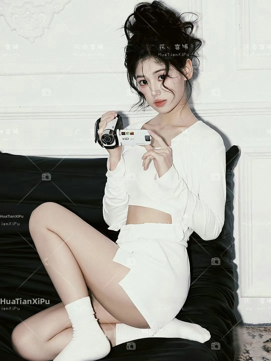 

New Vintage Spicy Girl Photo Studio Artistic Atmosphere Pure Desire Style Summer Fashion Women's Clothing Stage Performance