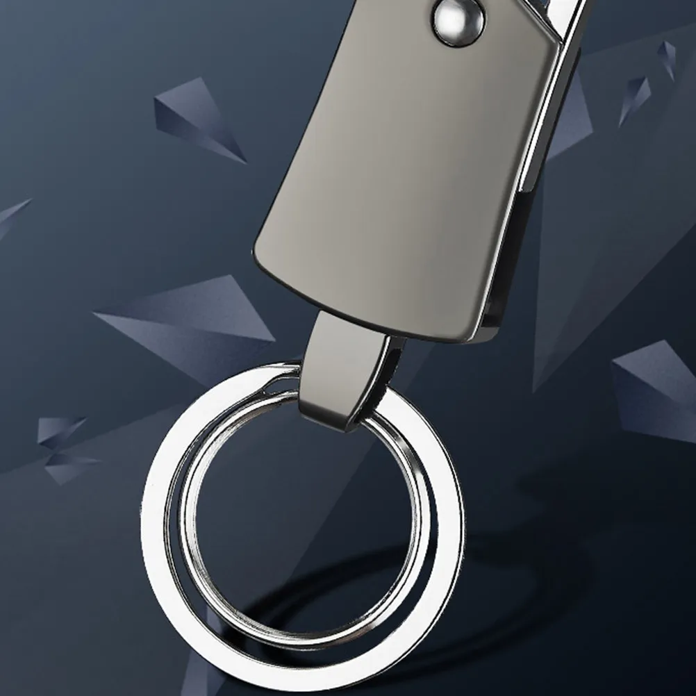 Creative Metal Key Ring Keychain Black LED Lamp Car Key Pendant Durable Practical Keyring Gift Choice Keychain