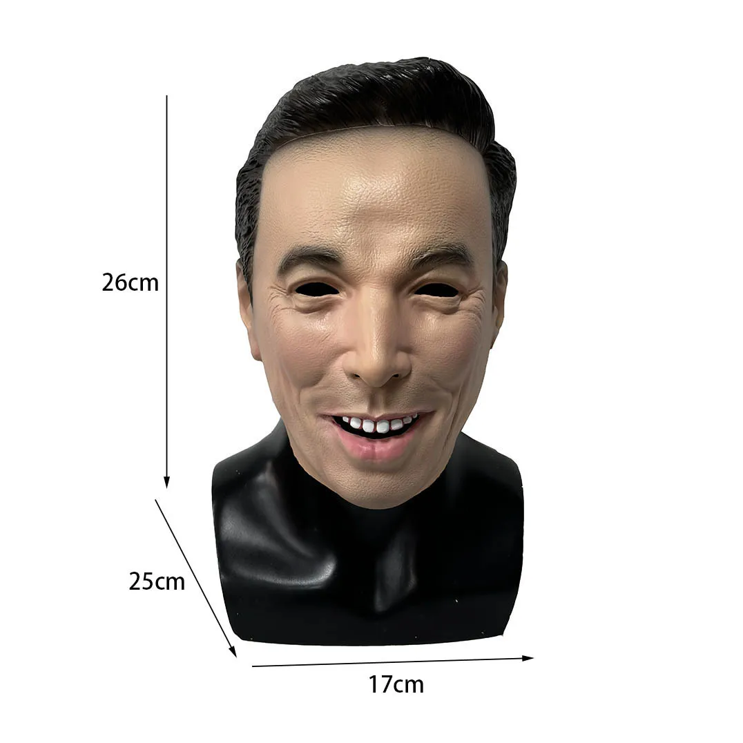 Männermaske, Lustige Neuheitsmaske, Halloween Realistische Latex-Kostüm-Cosplay-Kopfbedeckung für Erwachsene – Detail 3