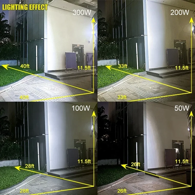 Solar Light Outdoor Ip66 Solar Spotlight 300 Watts Floodlight and Panel 100 Watts Floodlight