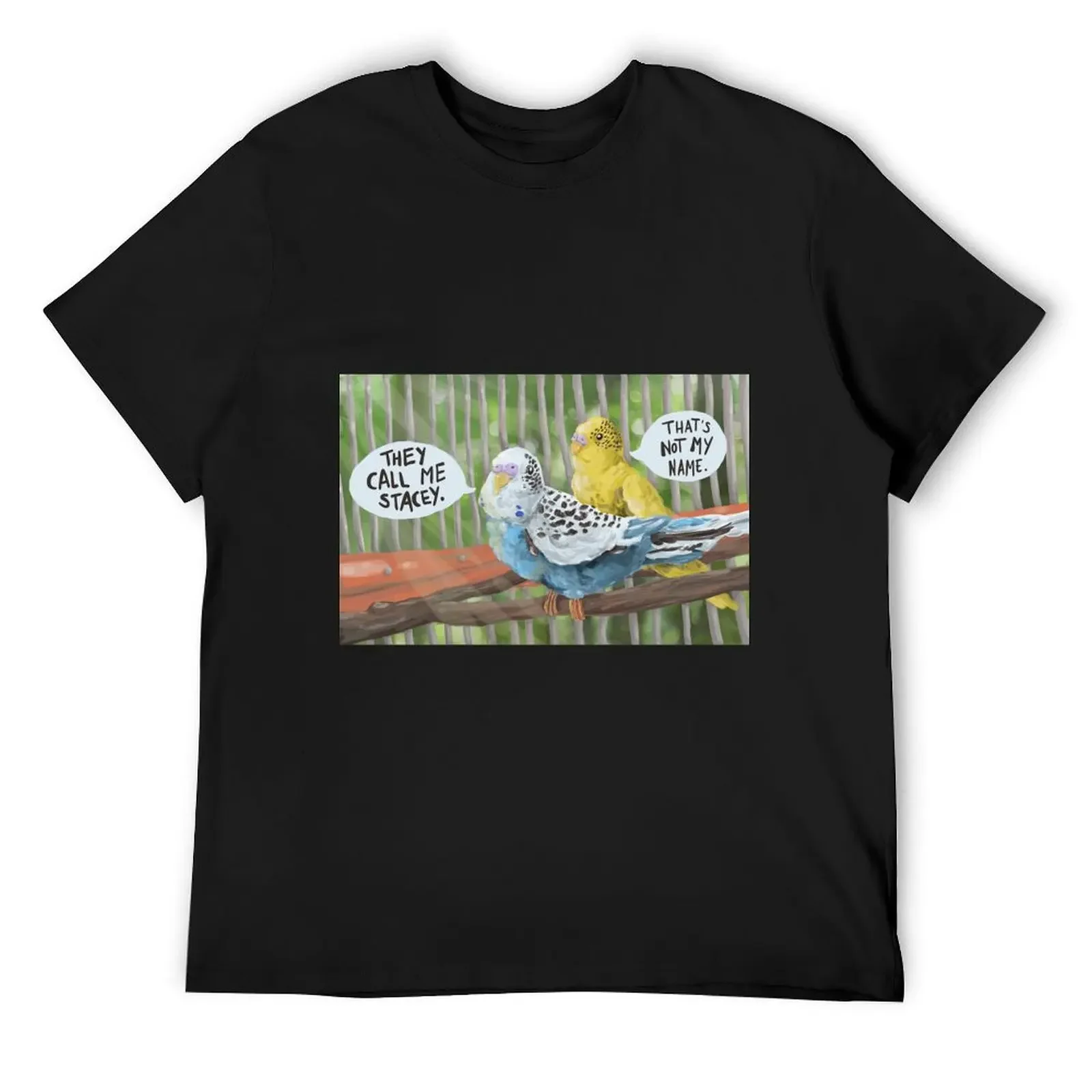 That's Not My Name Parakeets T-Shirt quick-drying plain summer tops street wear t shirts for men pack