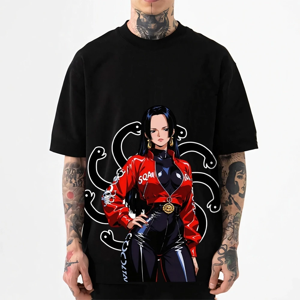 ONE PIECE Hancock Japanese Style Classic Tee High-quality Streetwear Men's Clothing and Women's 2026 Summer New T Shirt