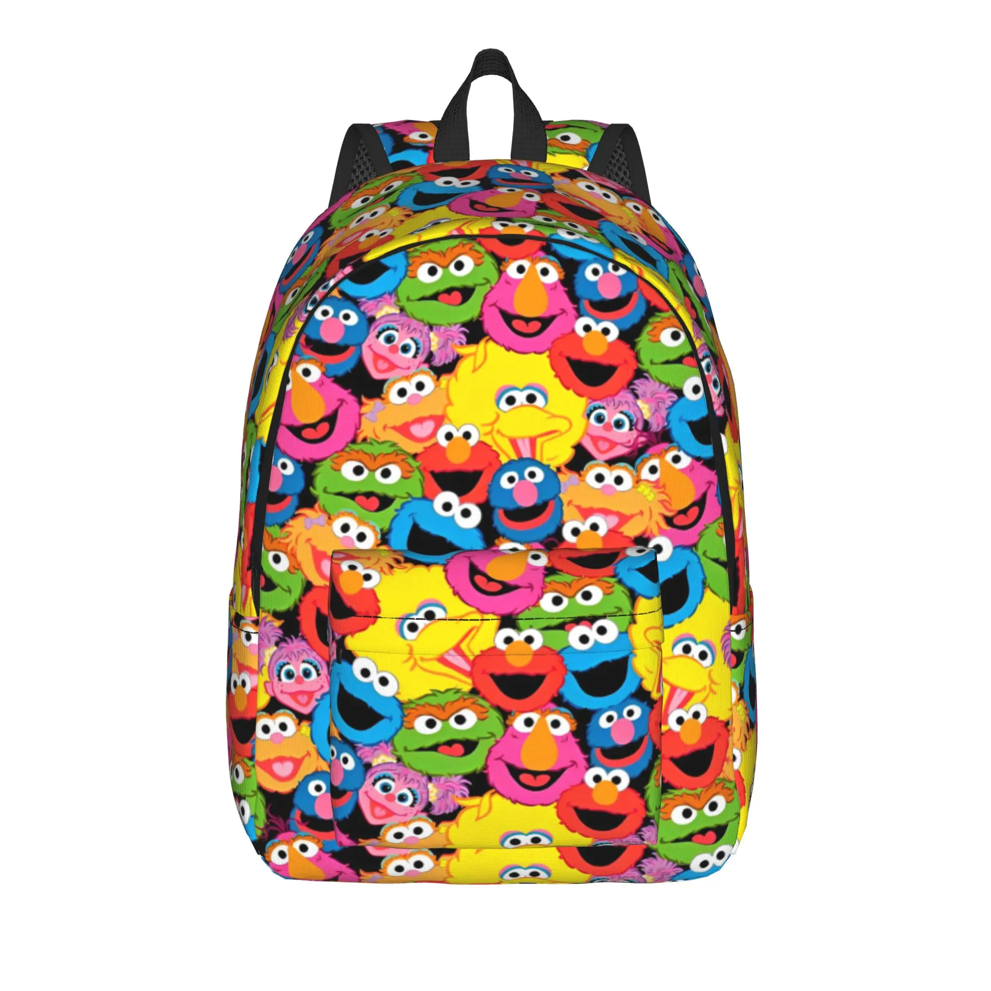 

Cartoon Comedy Backpack for Men Women Cool High School Business Daypack Sesames Streets College Canvas Bags Sports
