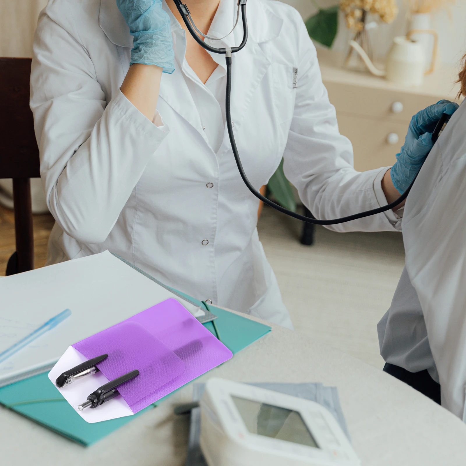 

12Pcs Pen Inserted Pouch for Doctors and Nurses Functional Pen Organizer Simple Design Fits Most Pens Compact Storage Solution