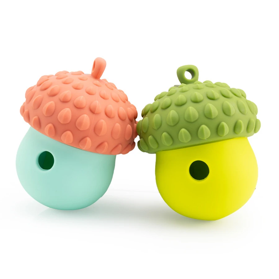 Dog Toys Leaking Food Ball Funny Interactive Pet Slow Feeder Bowl Puzzle Toy Pinecone Pet Tooth Cleaning Chew Toys Pet Supplies