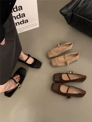 Flats Ballet Dance Women Loafer Shoes Shallow Soft Casual sandali in pelle scamosciata nuovo 2024 Spring Fashion Dress Cozy Walking Mujer Zapatos