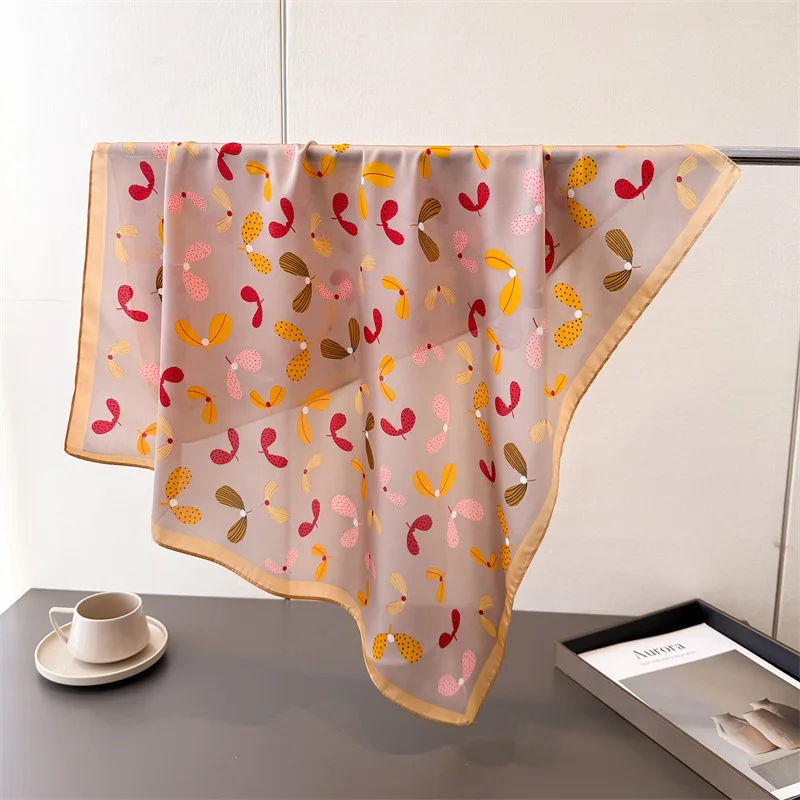 Роскошный дизайнерский шелковый квадратный шарф, женский атласный шаль с цветочным принтом, шейный платок, гладкие шарфы, бандана, Hjiab, платок Роскошный дизайнерский шелковый квадратный шарф, женский атласный шаль с цветочным принтом, шейный платок, гладкие шарфы, бандана, Hjiab, платок