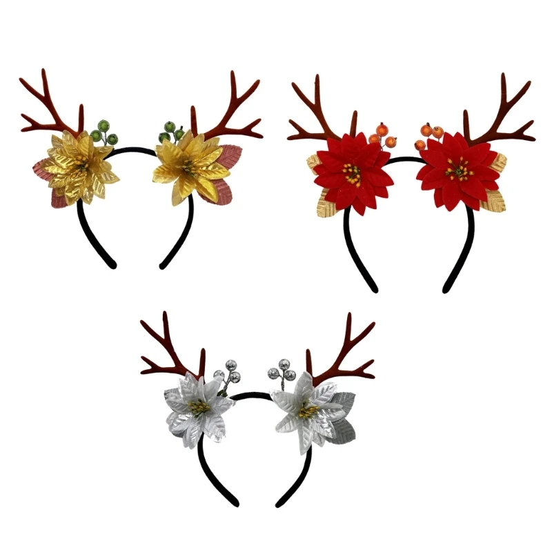 Christmas Party Props Antler Hair Hoop Cosplay Costumes New Year Stage Christmas