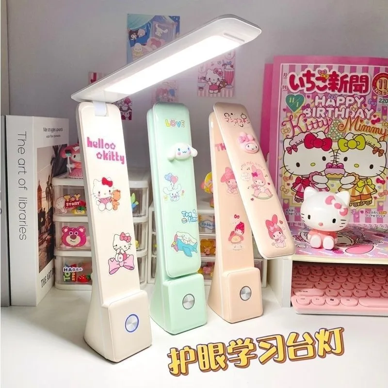 Sanrio Hello Kitty Eye Protection Foldable Children's Night Light Reading Homework Multi-color Adjustable Learning Desk Lamp