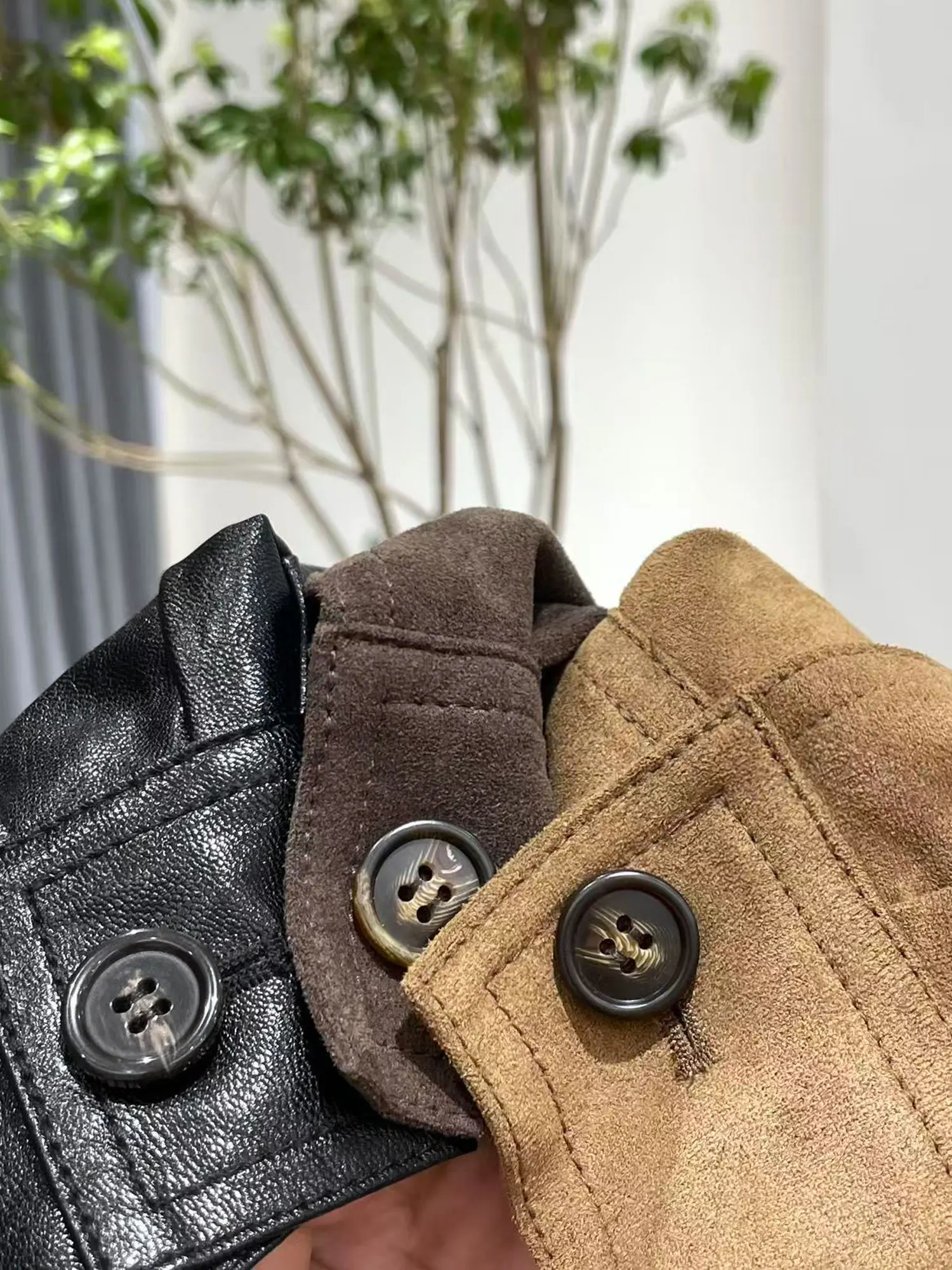   ブランド韓国製スレジッパーレザージャケット本物保証2025年秋新作ロングスリーブフリップカラー通勤スレ