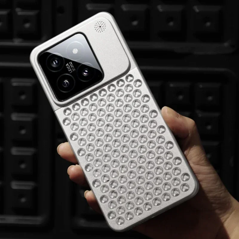 

for XiaoMi 14 Pro Case Push-pull Aluminum Alloy Phone Case Aromatherapy Metal Frameless Heat Dissipation Protecting Rear Cover