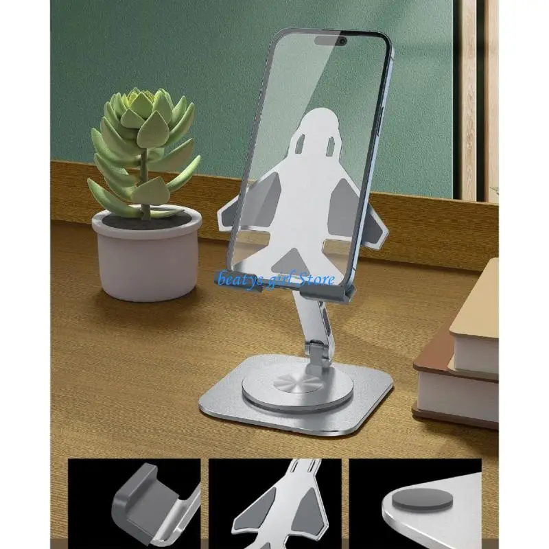 

C7AB 360 Rotating Aluminum Phone Stand Holder NonSlip For Smartphone And Tablet