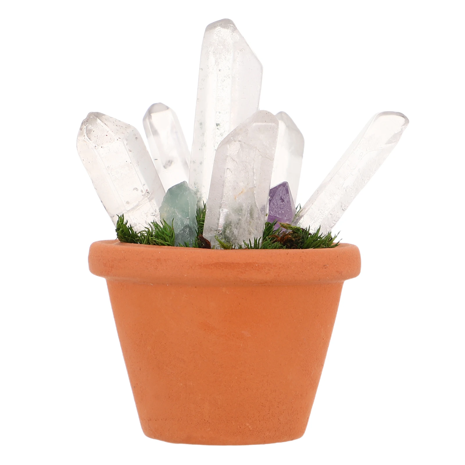 

Crystal Stone Mini Bonsai Desktop Decor Unique Home Office Tabletop Ornaments Artistic Stones Craft