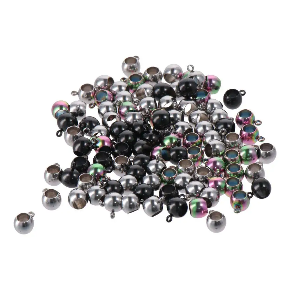 حبات فواصل من الفولاذ المقاوم للصدأ ، إكسسوارات مجوهرات متعددة الألوان