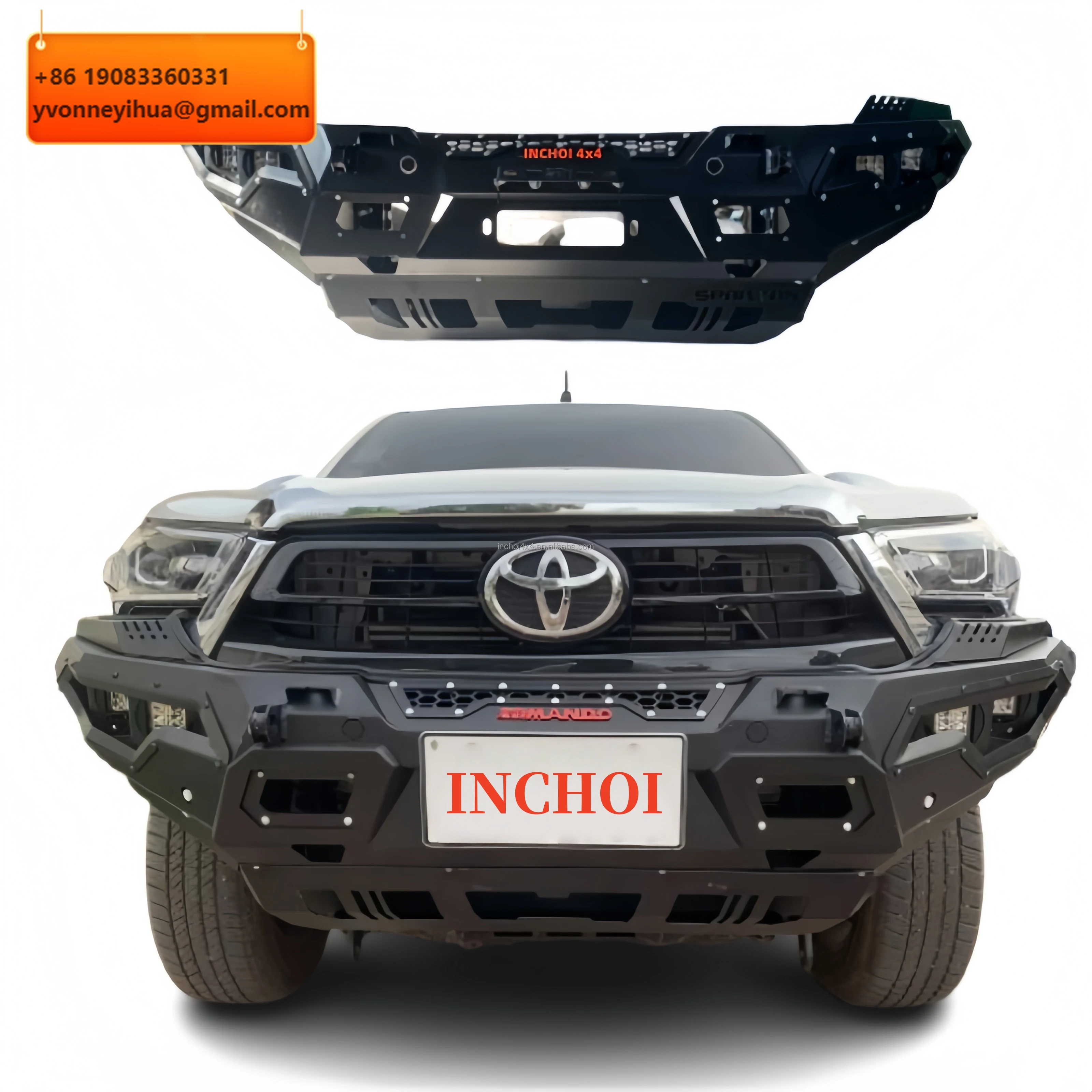 

Стальной передний бампер 4x4 на заказ для Toyota Hilux Tacoma, защитный бампер (bull bar) для Ford Ranger F150