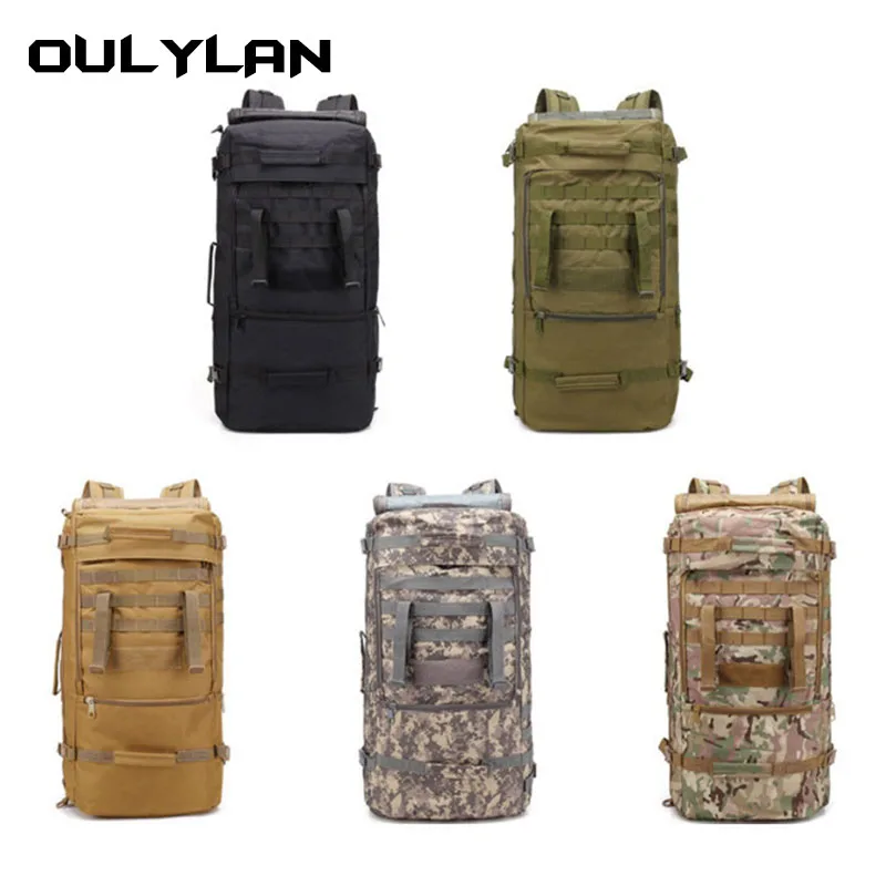 Imagem -05 - Camuflagem Outdoor Multifuncional Mochila Impermeável Tactical Homem Travel Bolsa Mochila de Bagagem de Grande Capacidade 60l