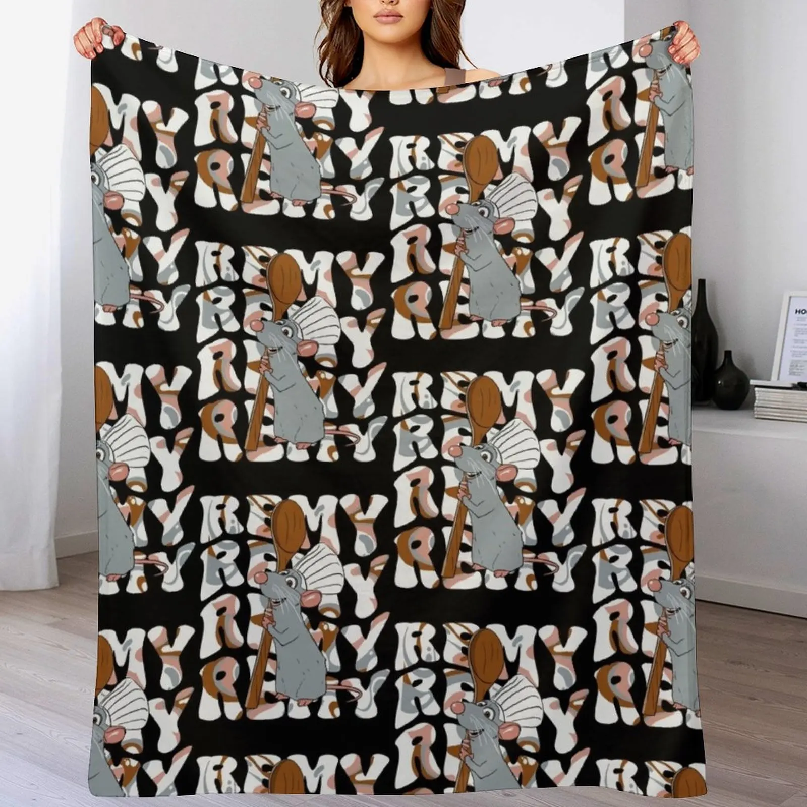 

Ratatouille Chef Remy Throw Blanket Warm Plush Fuzzy Blanket for Living Room