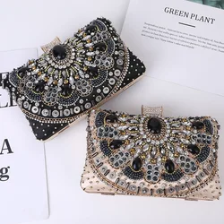 Luxury Purse Women Beaded Handbag Diamond Evening Bag Clutch Bag Fashion Elegant And Charming Ladies Party Bride Embroidered Bag