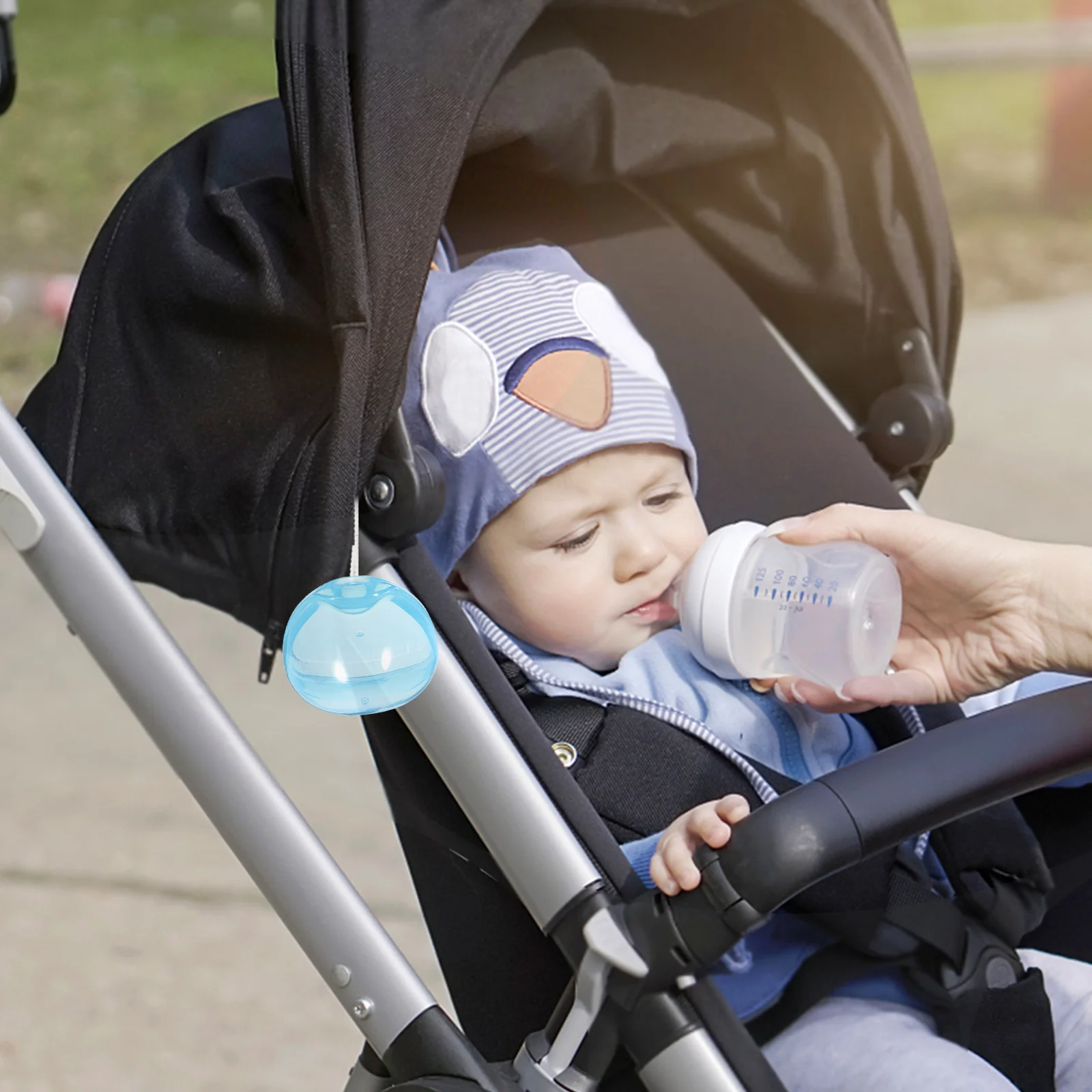 4 قطع من حاوية اللهاية، حامل لهاية الطفل، صندوق تخزين السفر المدمج المحمول، منظم نظيف للركض #3